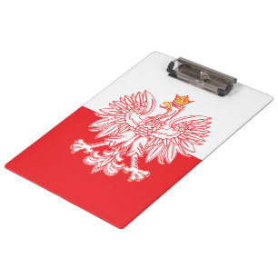 Polish Eagle Outlined In Red Klemmbrett