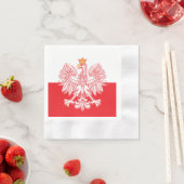 Polish Eagle Outlined In Red Serviette (Beispiel)