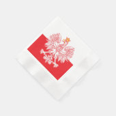 Polish Eagle Outlined In Red Serviette (Ecke)