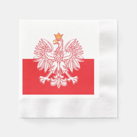 Polish Eagle Outlined In Red Serviette (Vorderseite)