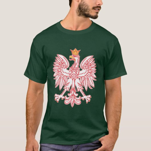 Polish Eagle Outlined In Red T-Shirt (Vorderseite)