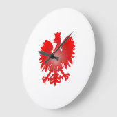 Polish Eagle Wall Clock Große Wanduhr (Winkel)