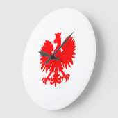 Polish Eagle Wall Clock Große Wanduhr (Winkel)