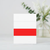 POLISH FLAG POSTKARTE (Stehend Vorderseite)