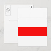 POLISH FLAG POSTKARTE (Vorne/Hinten)