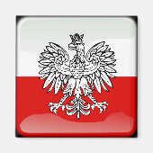 Polish glossy flag magnet (Vorne)