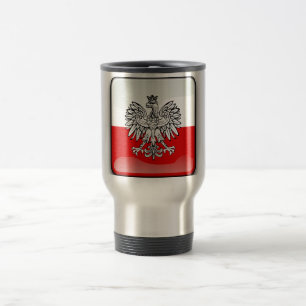 Polish glossy flag reisebecher