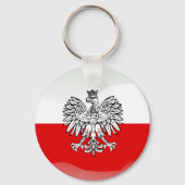 Polish glossy flag schlüsselanhänger (Vorderseite)