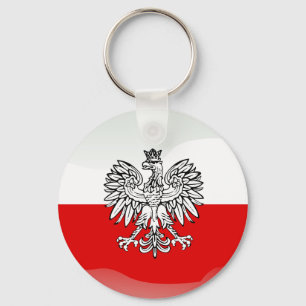 Polish glossy flag schlüsselanhänger