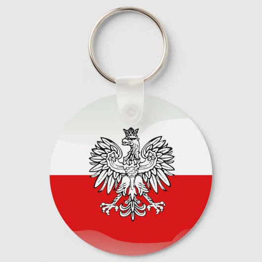 Polish glossy flag schlüsselanhänger (Vorderseite)