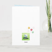 Polish Golfer Birthday Card, Retro Lady, Poland Karte (Rückseite)