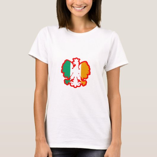 POLISH/IRISH FLAGGE T-Shirt (Vorderseite)