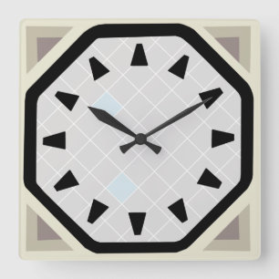 Polish Moon Clock Quadratische Wanduhr