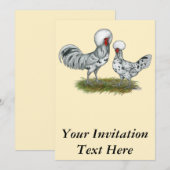 Polish Splash Chickens Einladung (Vorne/Hinten)
