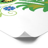 Polish Wycinanki Spring Floral Poster (Ecke)
