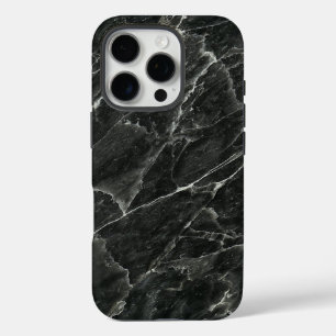 Polished Black Marble Slab iPhone 16 Pro Hülle