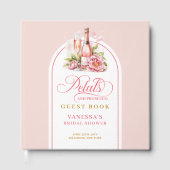 Polished blush and gold petals prosecco Bridal Gästebuch (Vorderseite)