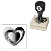 Polished Chrome Heart Gummistempel (Stempel)