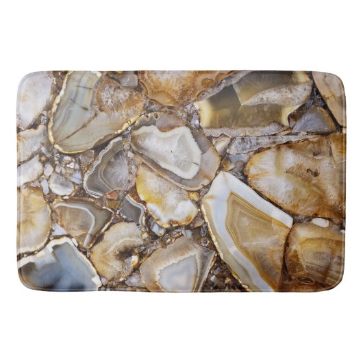 Polished Geode Stones Badematte (Vorderseite)