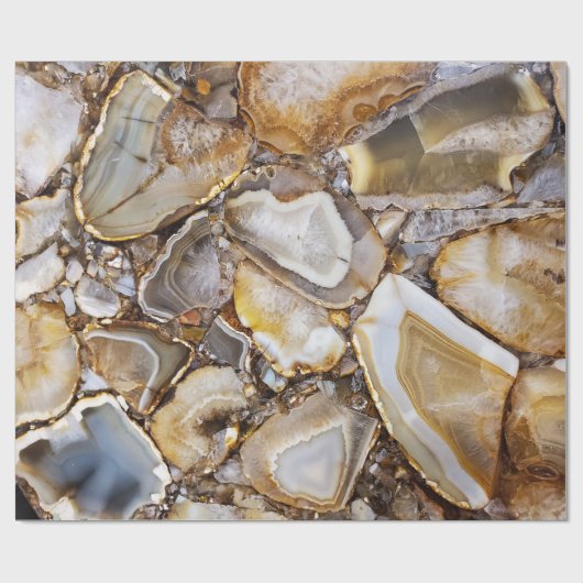 Polished Geode Stones Geschenkpapier (Flach)