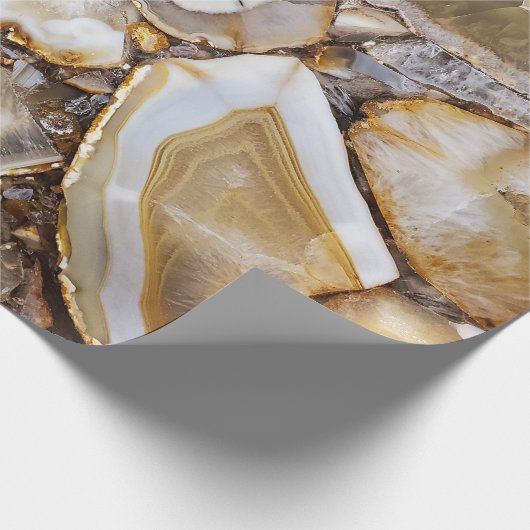 Polished Geode Stones Geschenkpapier (Ecke)