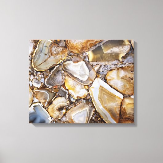 Polished Geode Stones Leinwanddruck (Vorderseite)