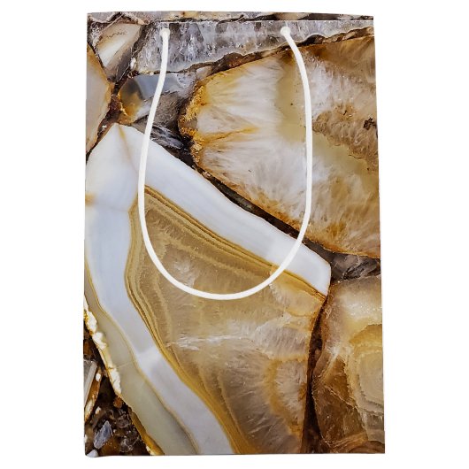 Polished Geode Stones Mittlere Geschenktüte (Vorderseite)