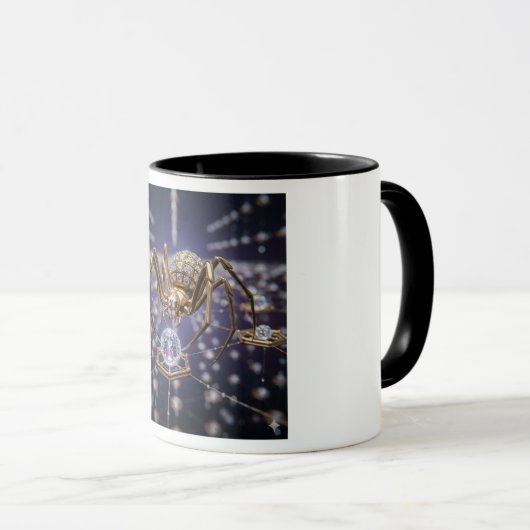 Polished Gold Spider Mug Tasse (VorderseiteRechts)