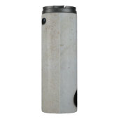 Polished Zen Black Stones Sand Zen Garden Grau Thermosbecher (Rückseite)