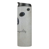 Polished Zen Black Stones Sand Zen Garden Grau Thermosbecher (Nach rechts gedreht)