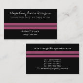 Polisierte Berufliche Visitenkarte, Fuchsia Visitenkarte (Vorne/Hinten)