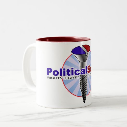 Politcal Schrauben-Tasse Zweifarbige Tasse (Vorderseite Links)
