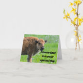 POLITE BABY BUFFALO SAGT: ***GLÜCKLICHER GEBURTSTA KARTE (Gelbe Blume)