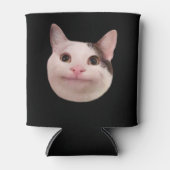 Polite Cat Meme Doppelseitiges Schwarz Dosenkühler (Vorderseite)