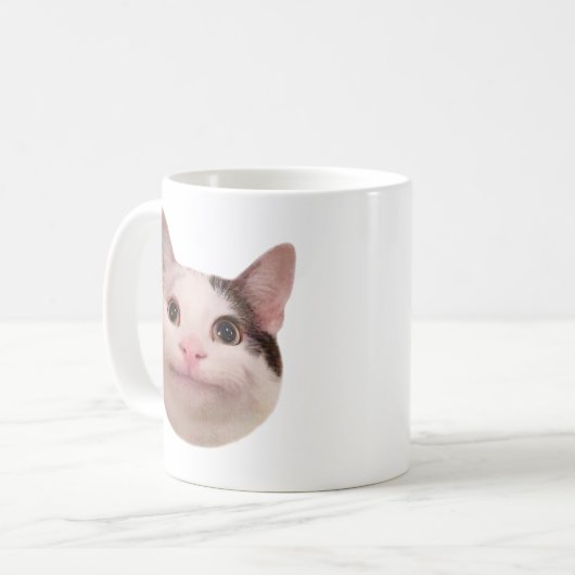 Polite Cat Meme Tasse doppelseitig (Vorderseite Links)