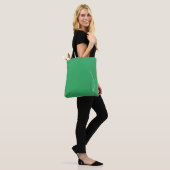 Polite grüne Minimal Schweblinien Grafik Tasche (Am Model)