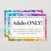 POLITE no kids weded Ethereal Bloom Begleitkarte (Vorne/Hinten)