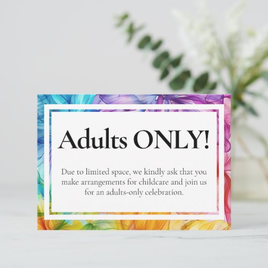 POLITE no kids weded Ethereal Bloom Begleitkarte (Stehend Vorderseite)