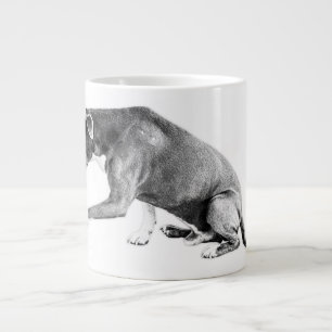 Polite Paw - Pitbull Mix Monochrome Jumbo-Tasse