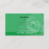 Polite Transparente moderne Kunst des Weißen Roses Visitenkarte (Rückseite)