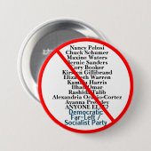 Political Anti-Democratic Far Left Socialist Party Button (Vorne & Hinten)