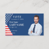 Political Custom Election Campaign Blue Candidate Visitenkarte (Vorderseite)