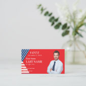 Political Custom Election Campaign Red Candidate Visitenkarte (Stehend Vorderseite)