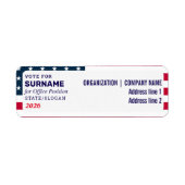 Political Election Custom Campaign Candidate Name (Vorne)