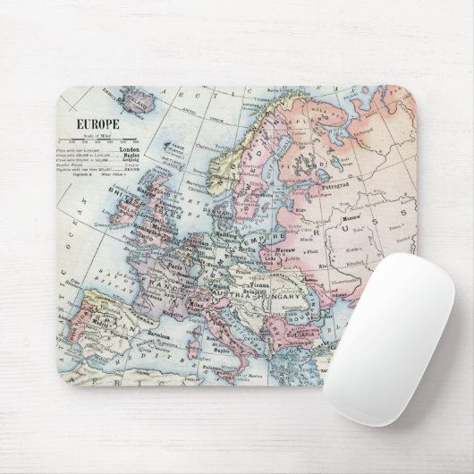 Political Map of Europe 1916 Mousepad (Mit Mouse)