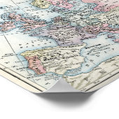 Political Map of Europe 1916 Poster (Ecke)