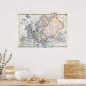 Political Map of Europe 1916 Poster (Küche)