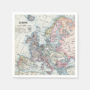 Political Map of Europe 1916 Serviette