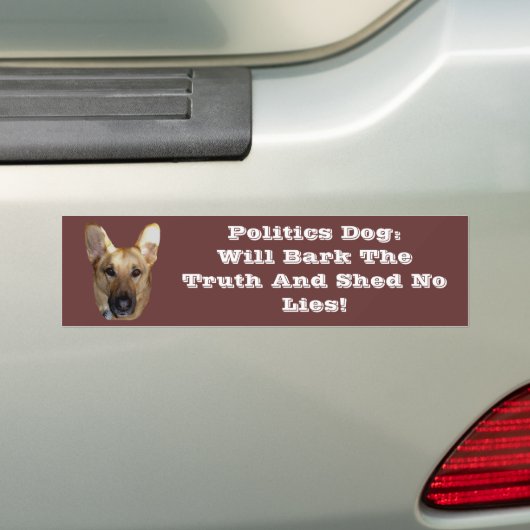 Politics German Shepherd Dog Will Bark The Truth Autoaufkleber (Auf Auto)