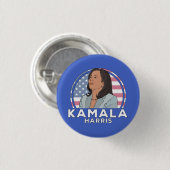 Politics Kamala Harris Button (Vorne & Hinten)